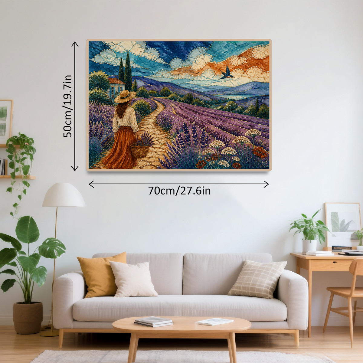Luminous Lavender Hills Landscape Puzzle - puzzle product view