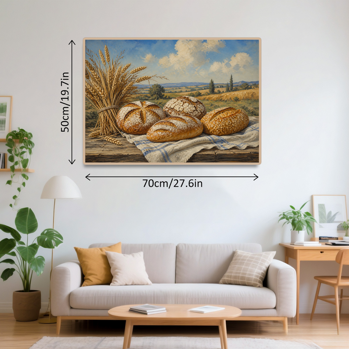 Luminous Artisan Bread Table Folk Art Landscape Puzzle - puzzle product view
