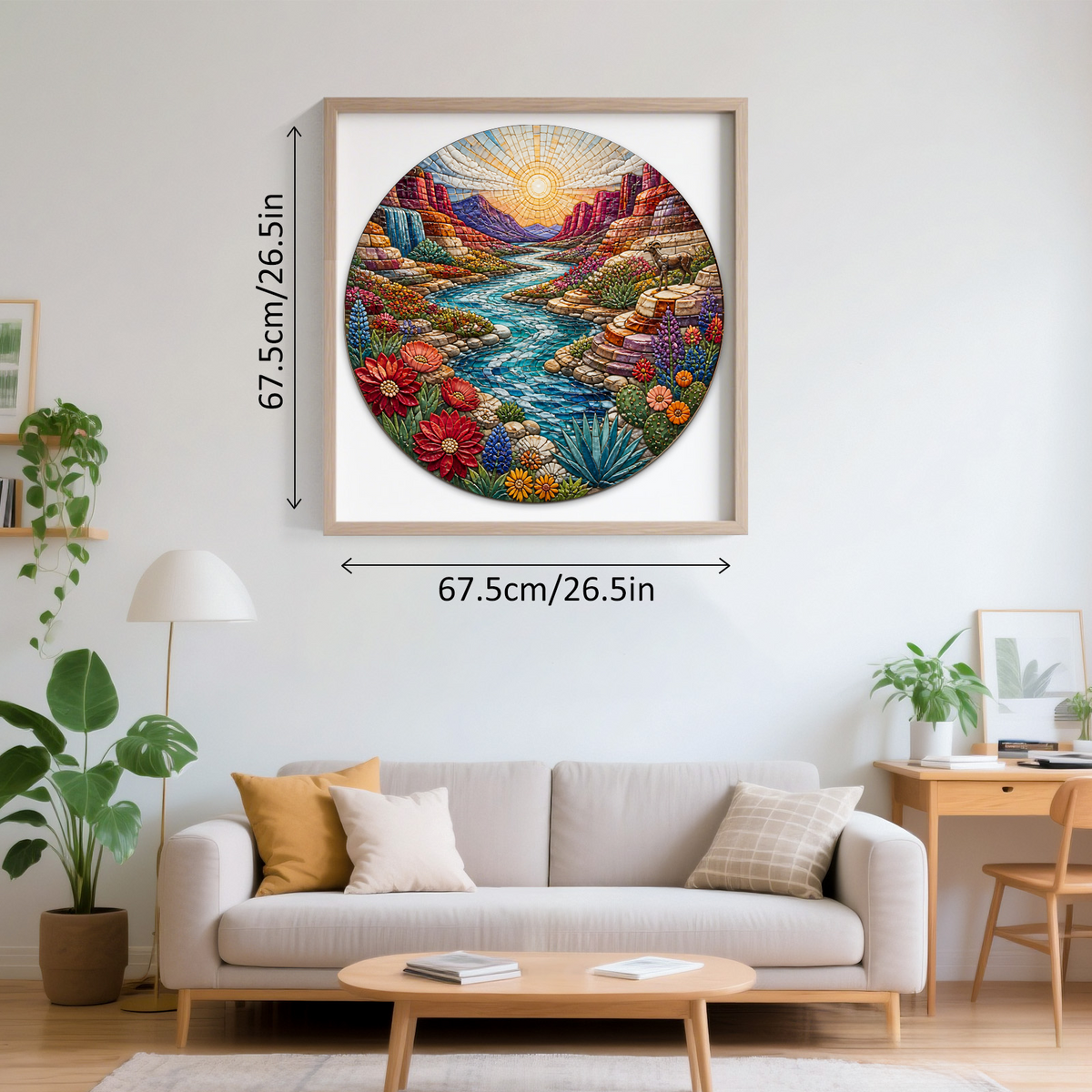 Whispering Wildflower Canyon River Round Puzzle - puzzle product view
