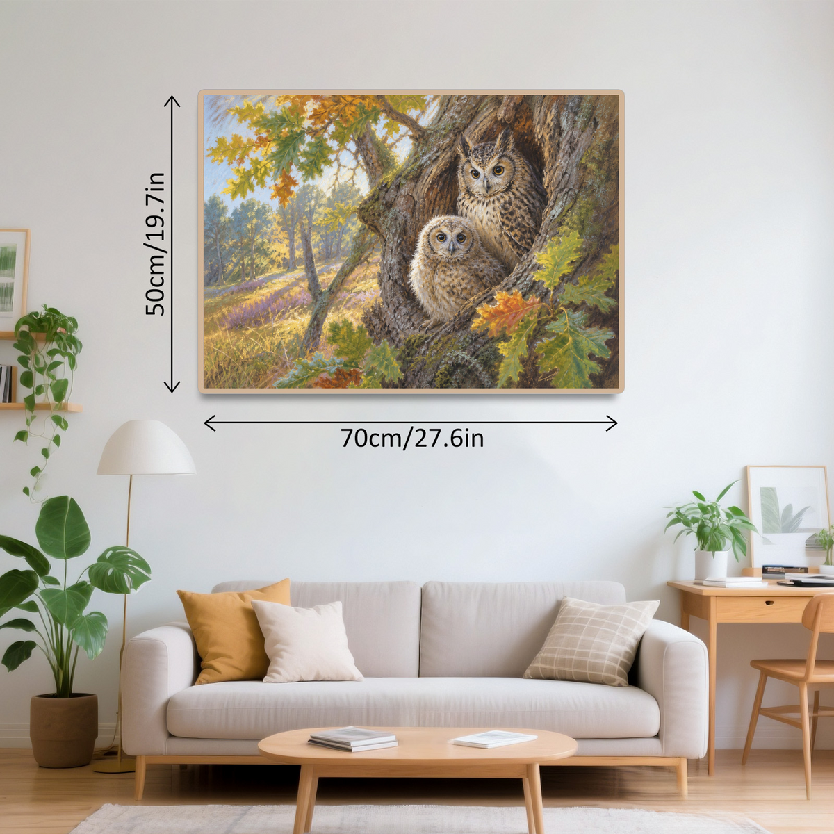 Sunlit Owls Landscape Puzzle - puzzle product view