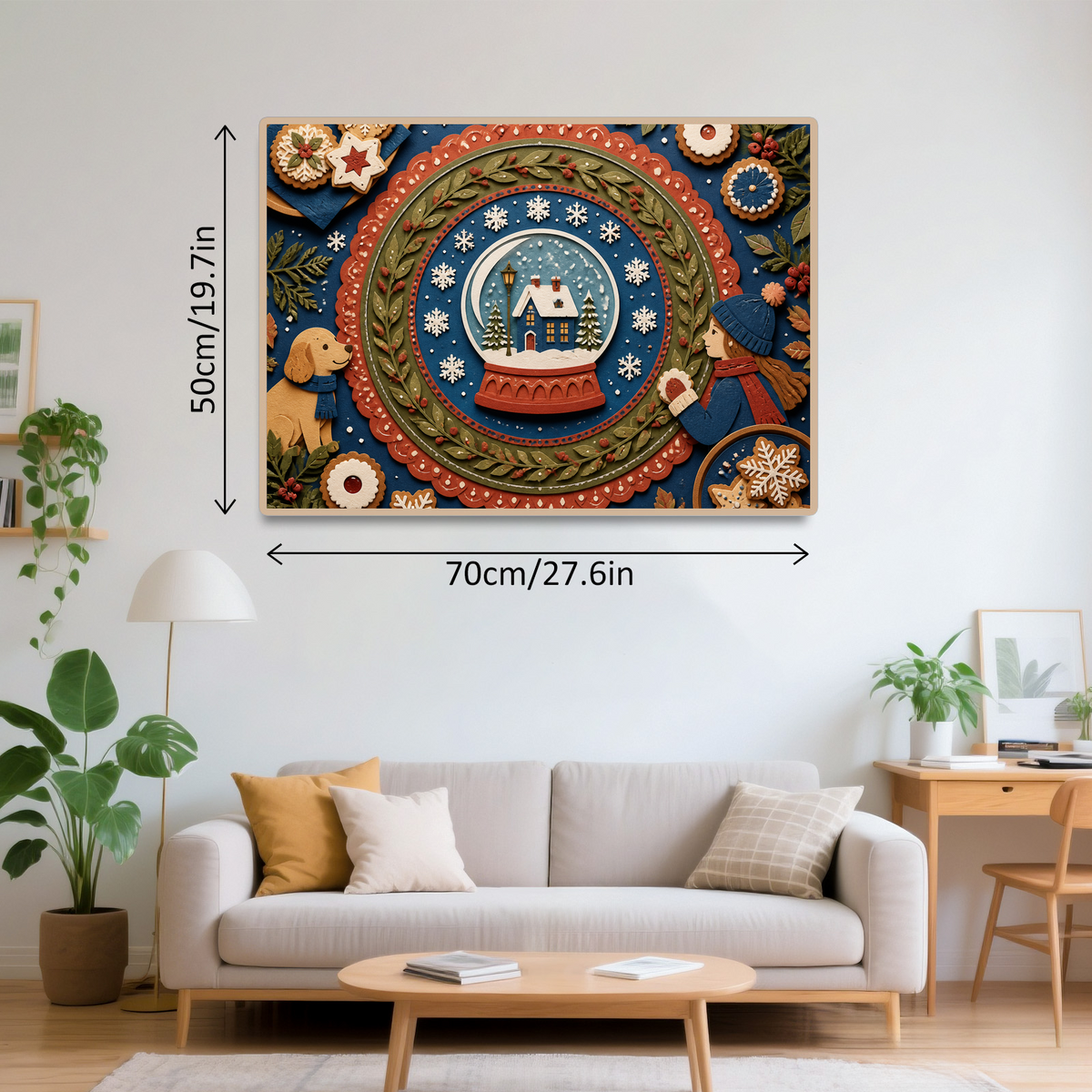 Story Rich Snow Globe Cookie Table Paper Cut Collage Landscape Puzzle - puzzle product view