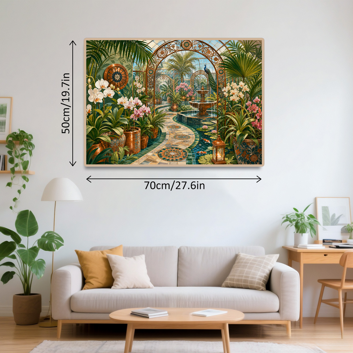 Enchanted Botanical Greenhouse Maze Landscape Puzzle - puzzle product view