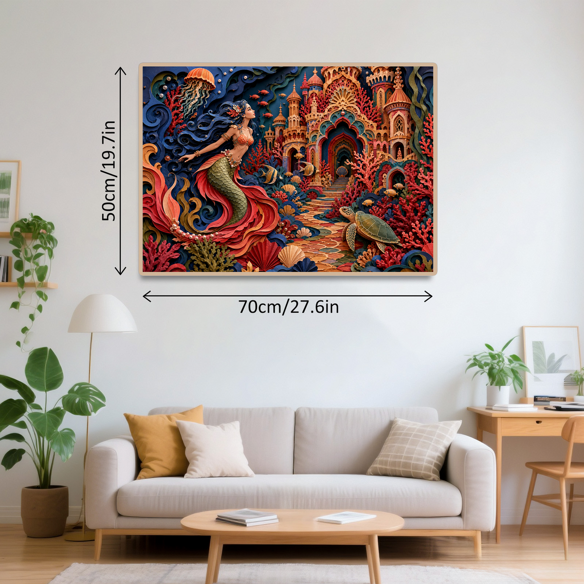 Aurora Mermaid Coral Palace Landscape Puzzle - puzzle product view