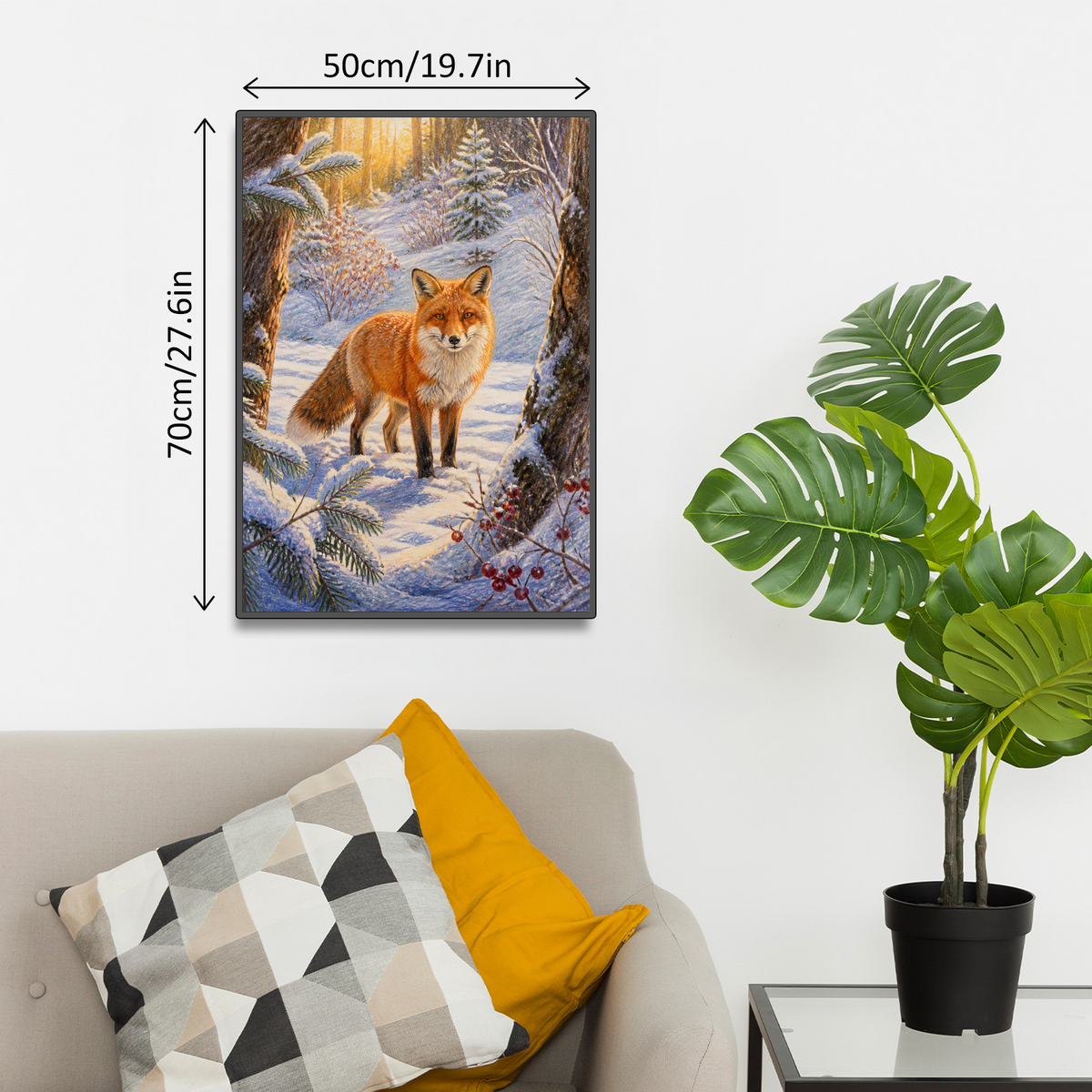 Sunlit Red Fox Portrait Puzzle - puzzle product view