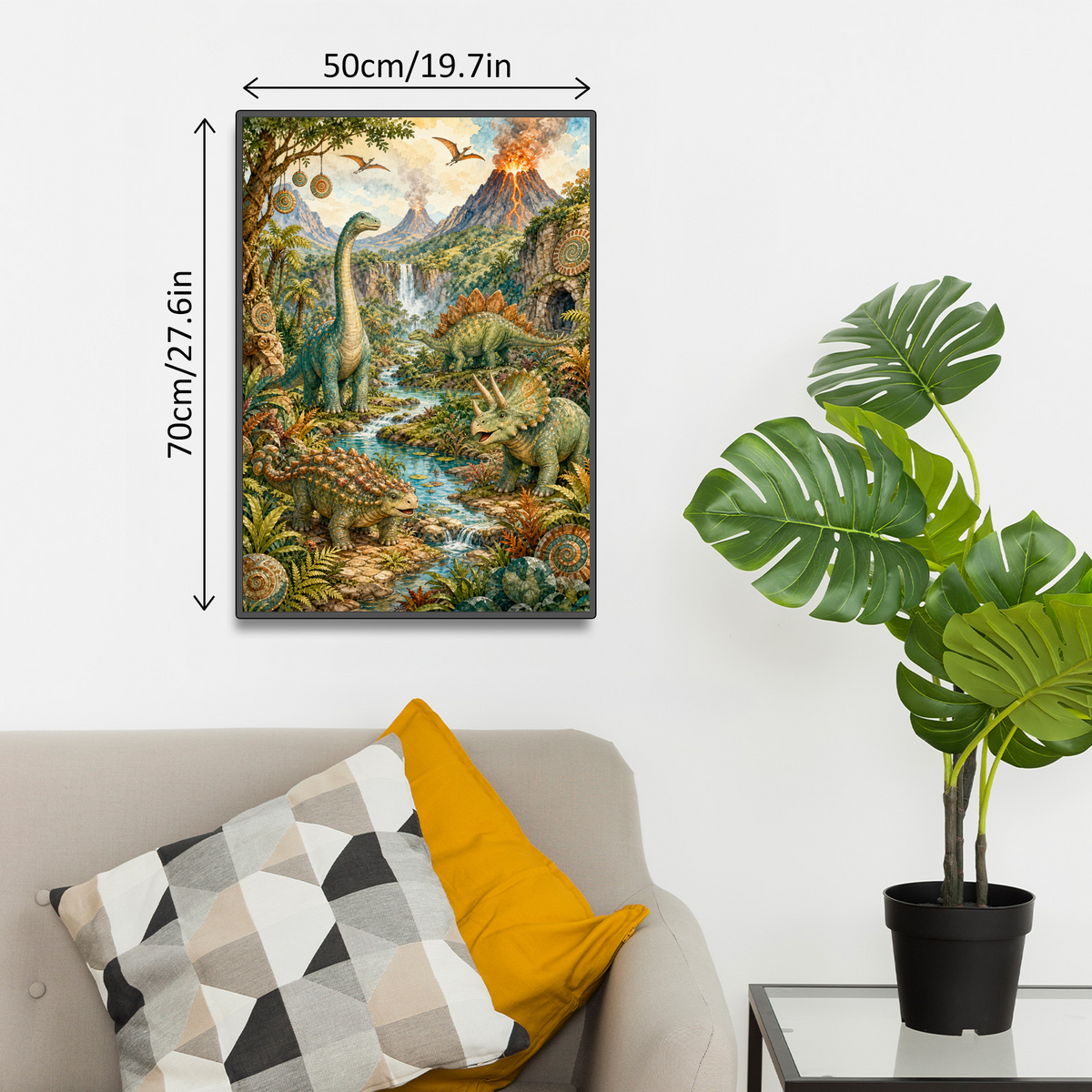 Enchanted Friendly Dinosaur Valley Portrait Puzzle - puzzle product view