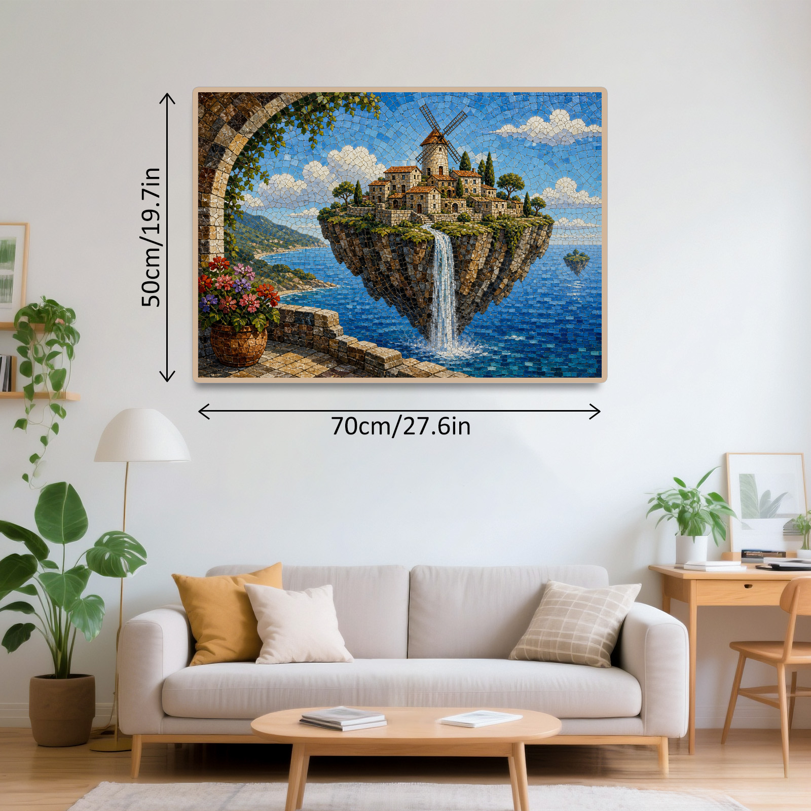 Quiet Floating Island Village Landscape Puzzle - puzzle product view
