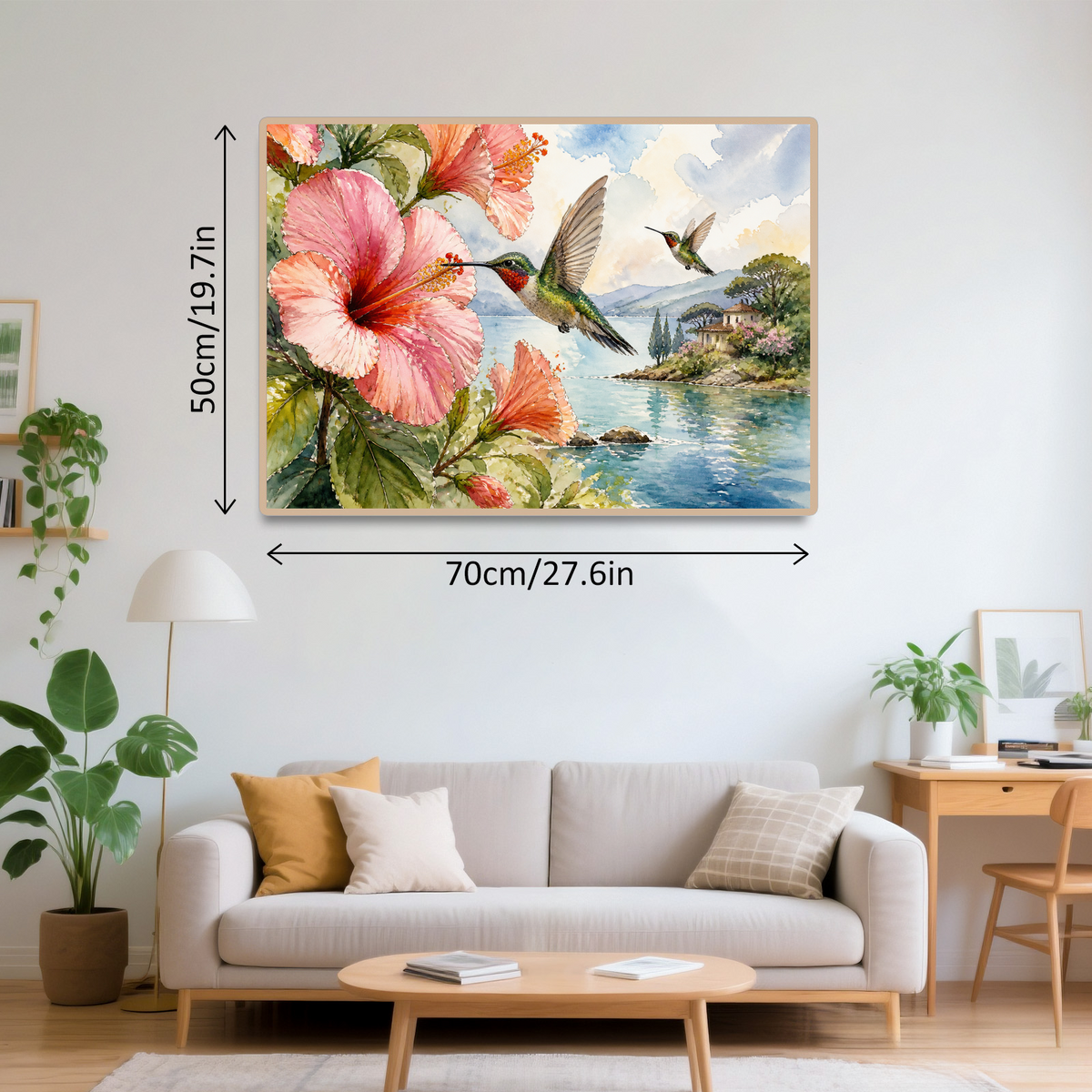 Sunlit Hummingbirds Landscape Puzzle - puzzle product view