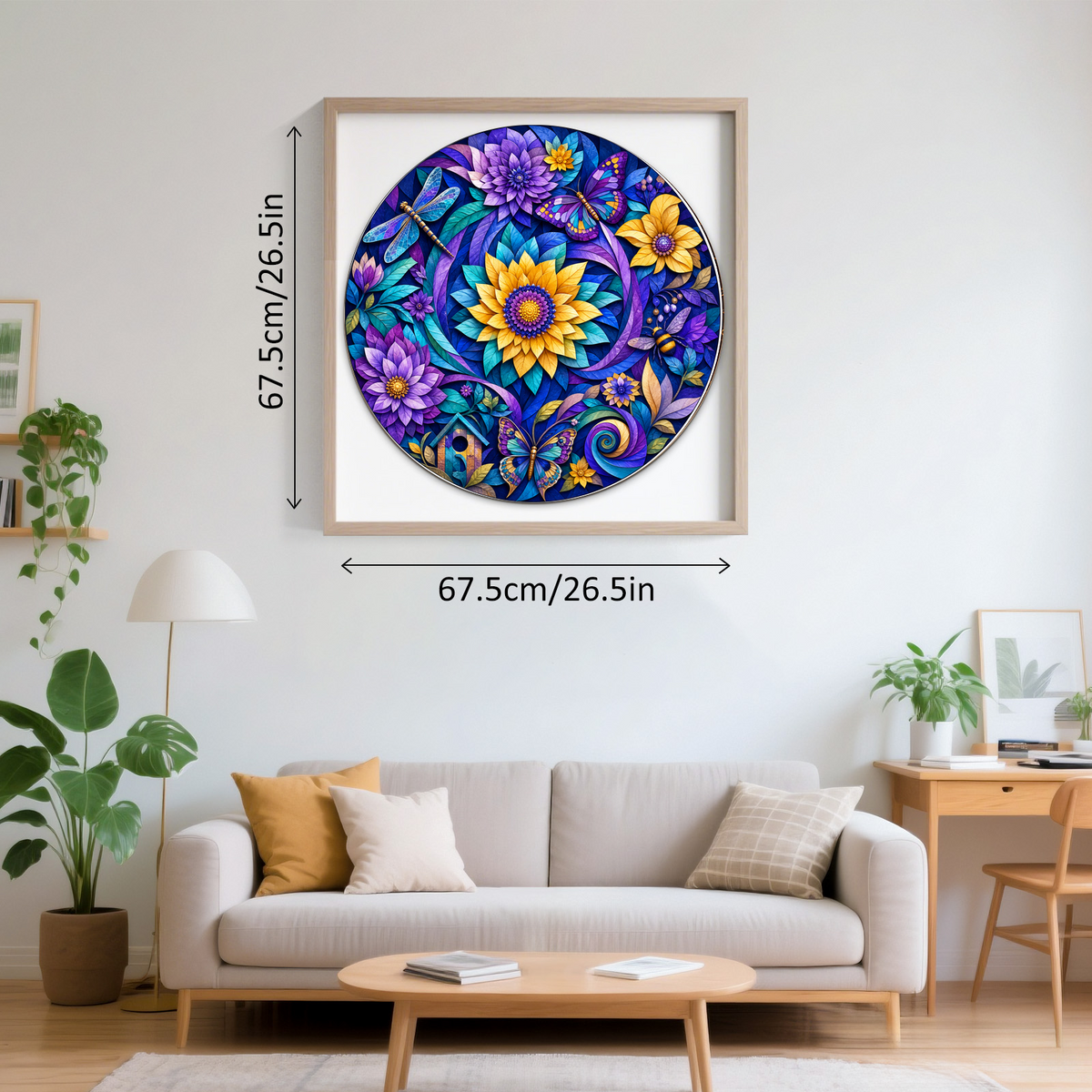 Emerald Paper Garden Symphony Round Puzzle - puzzle product view