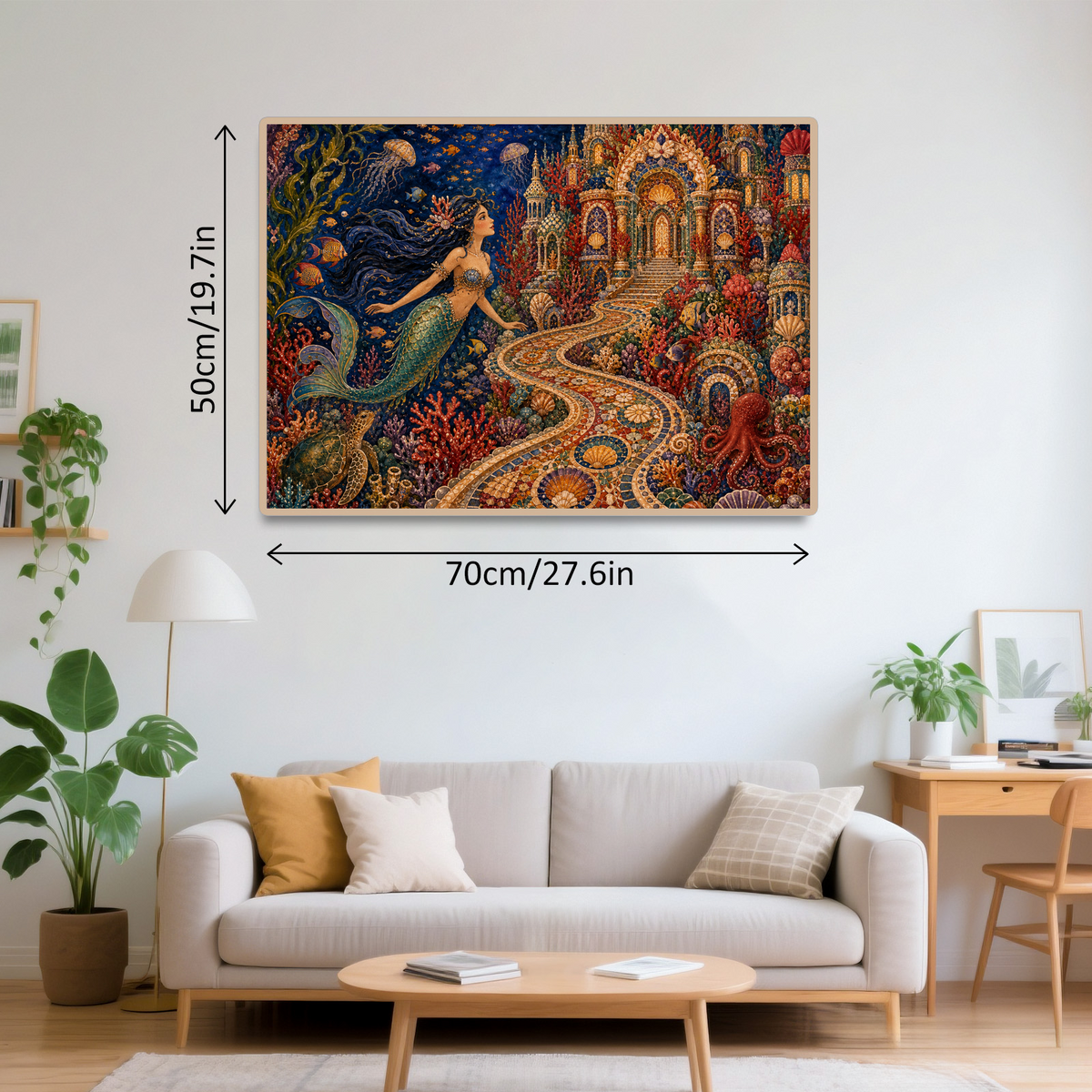 Starlit Mermaid Coral Palace Landscape Puzzle - puzzle product view