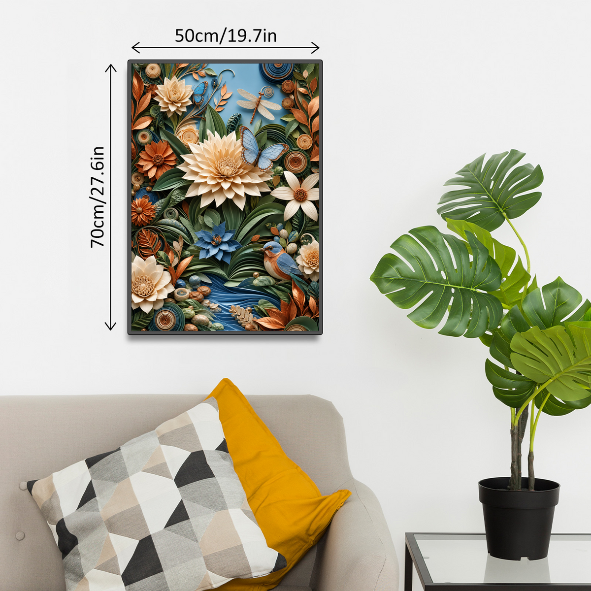 Silver Paper Garden Symphony Portrait Puzzle - puzzle product view