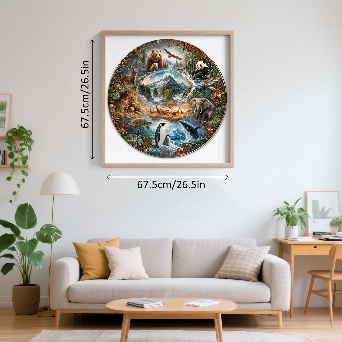 Misty Around the World Animals Round Puzzle - puzzle product view