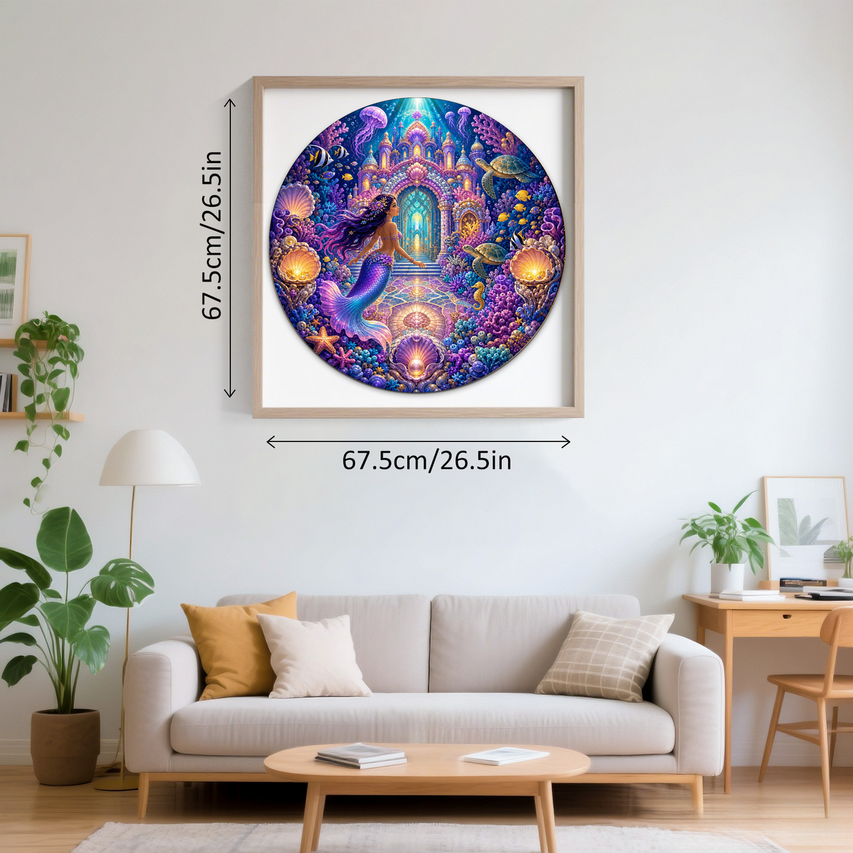 Wildflower Mermaid Coral Palace Round Puzzle - puzzle product view