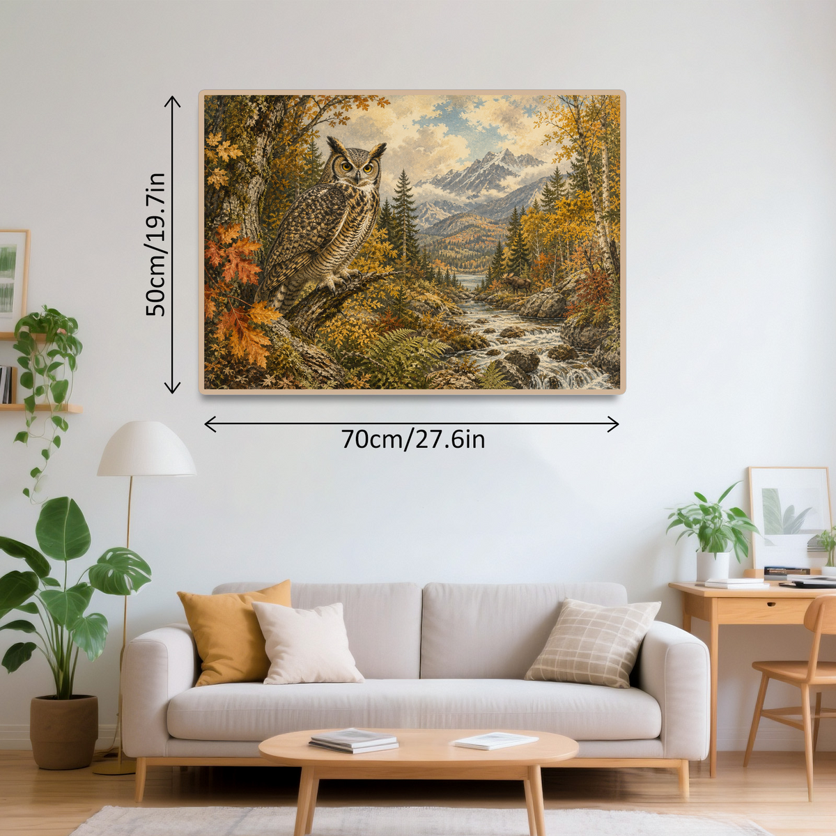 Luminous Autumn Woodland Landscape Puzzle - puzzle product view