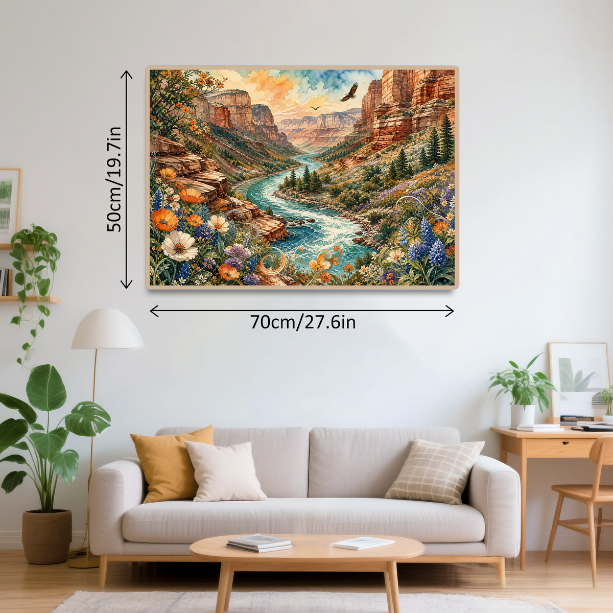 Aurora Wildflower Canyon River Landscape Puzzle - puzzle product view