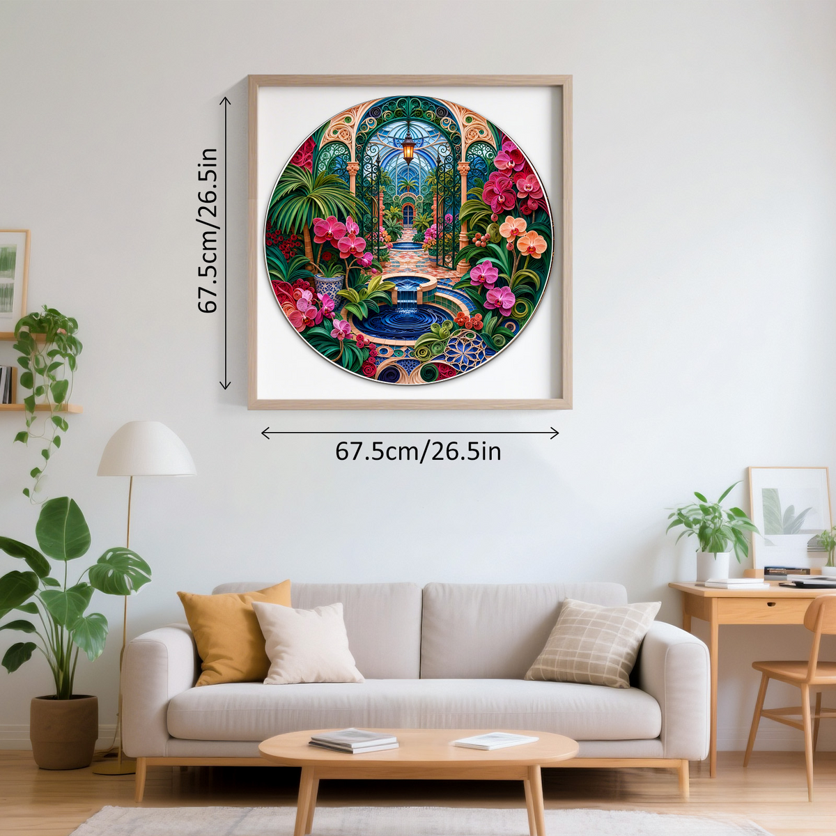 Twilight Botanical Greenhouse Maze Round Puzzle - puzzle product view