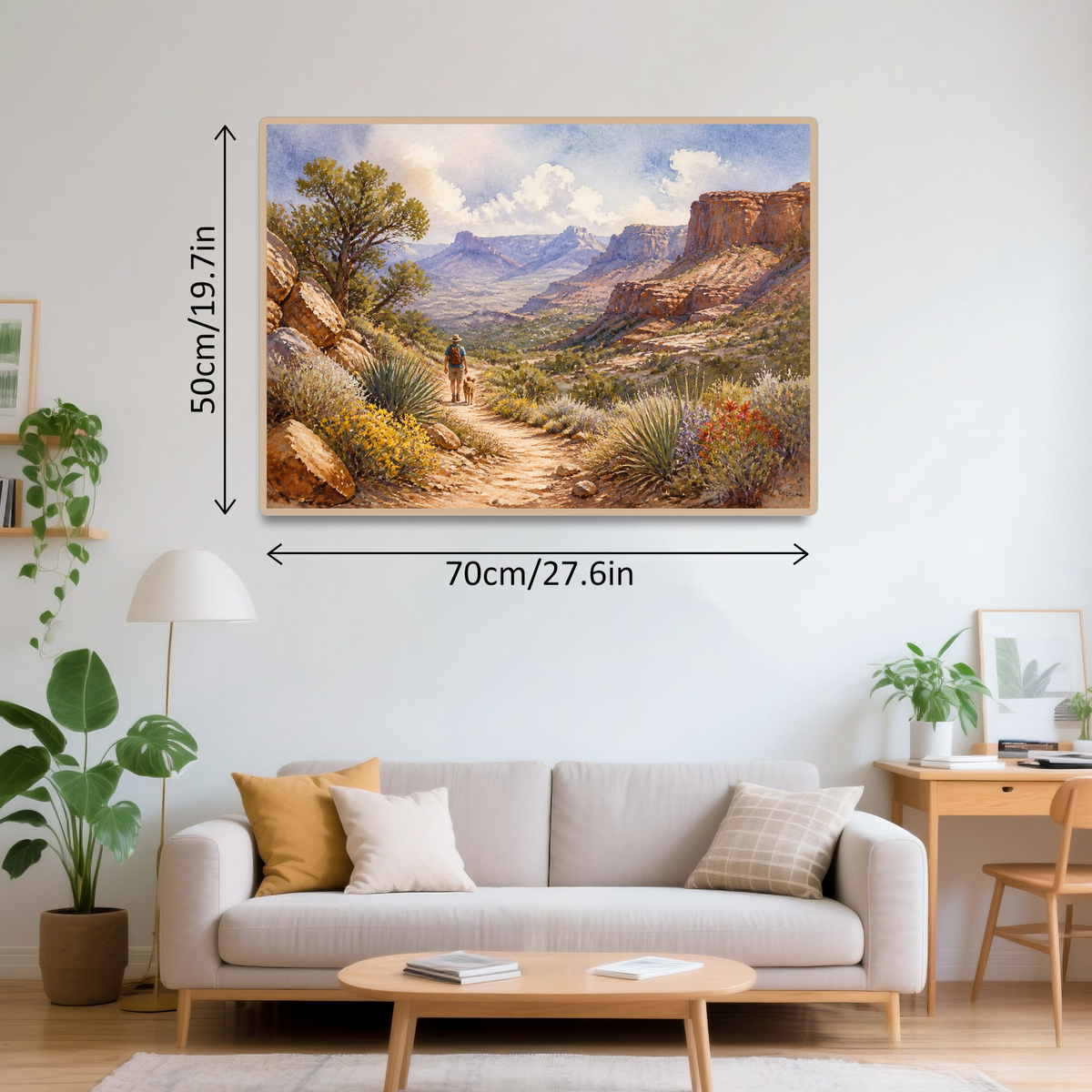 Sunlit Desert Canyon Landscape Puzzle - puzzle product view