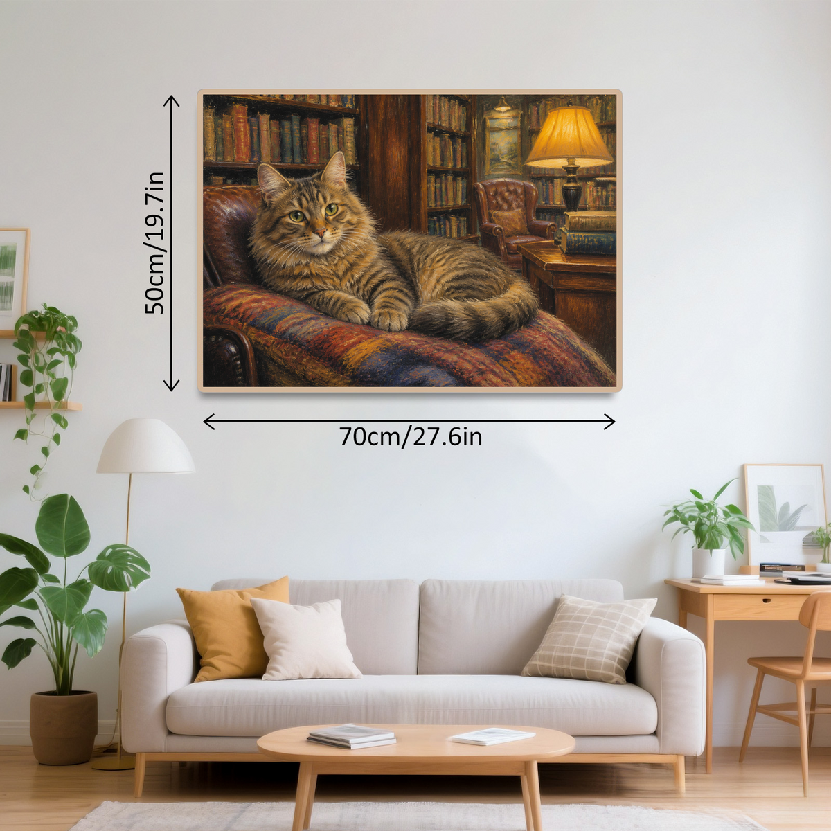 Luminous Library Cat Landscape Puzzle - puzzle product view