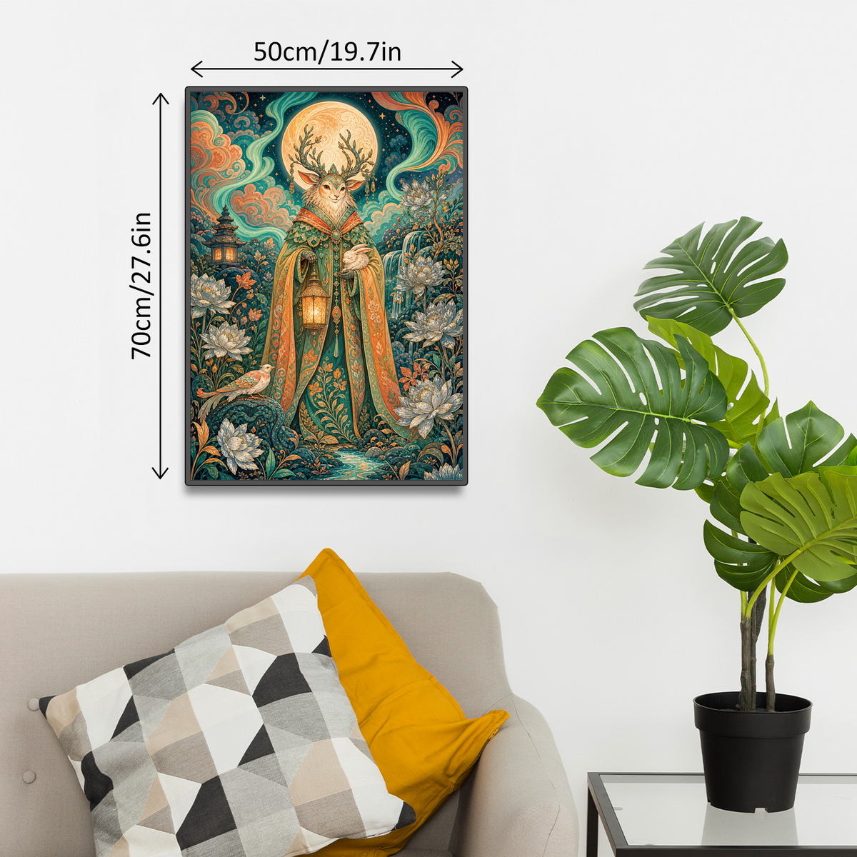 Aurora Moon Garden Guardian Portrait Puzzle - puzzle product view