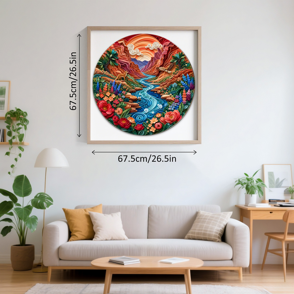 Copperleaf Wildflower Canyon River Round Puzzle - puzzle product view
