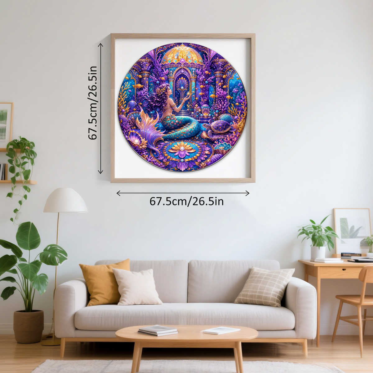 Copperleaf Mermaid Coral Palace Round Puzzle - puzzle product view