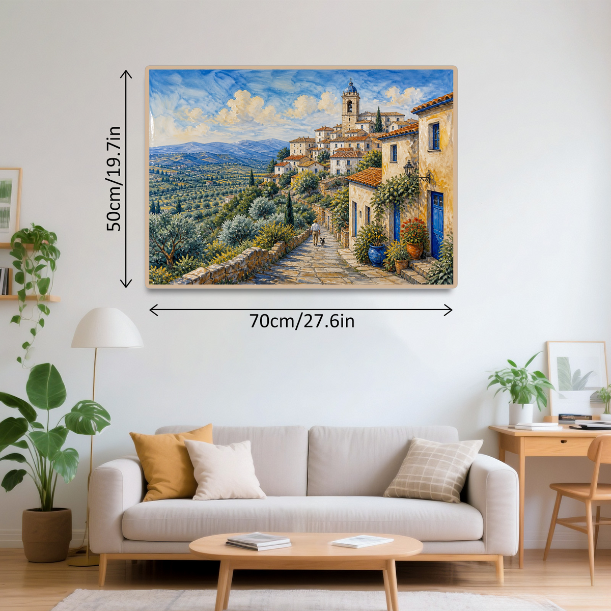 Quiet Hill Town Landscape Puzzle - puzzle product view