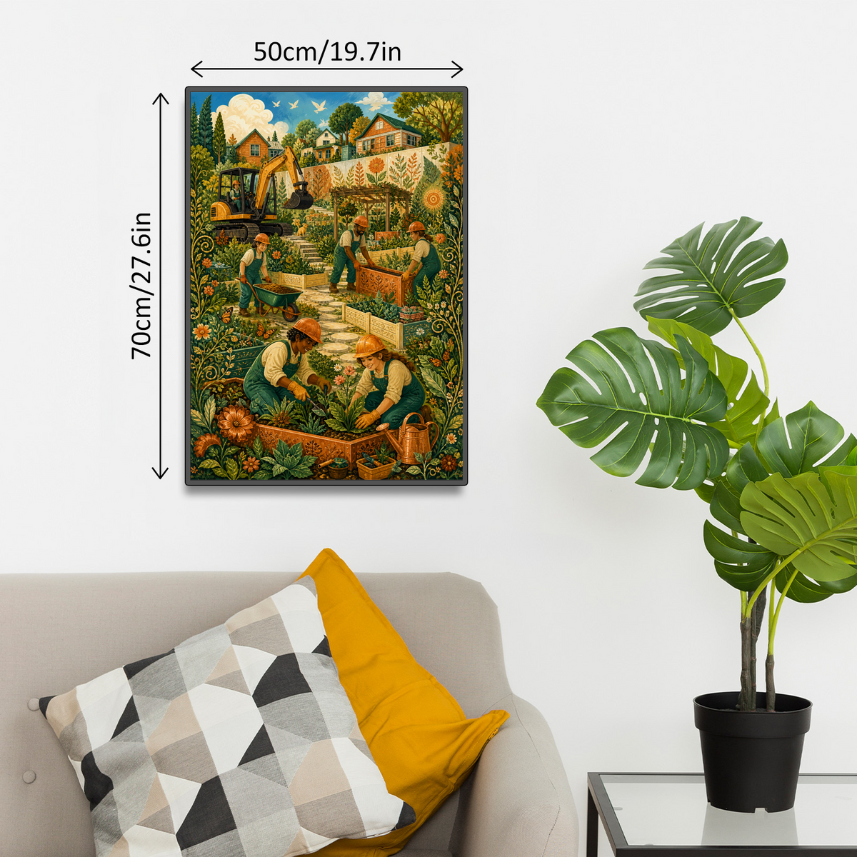 Amber Construction Site Story Portrait Puzzle - puzzle product view