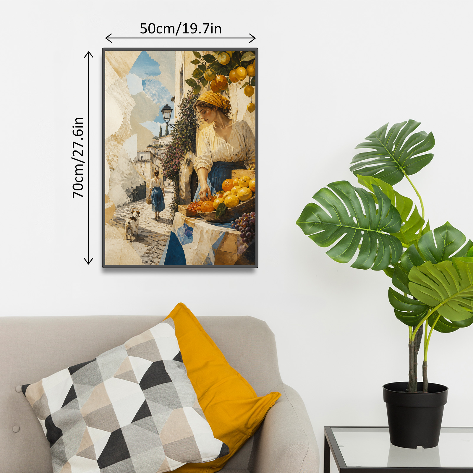 Quiet Gouache Fruit Market Portrait Puzzle - puzzle product view