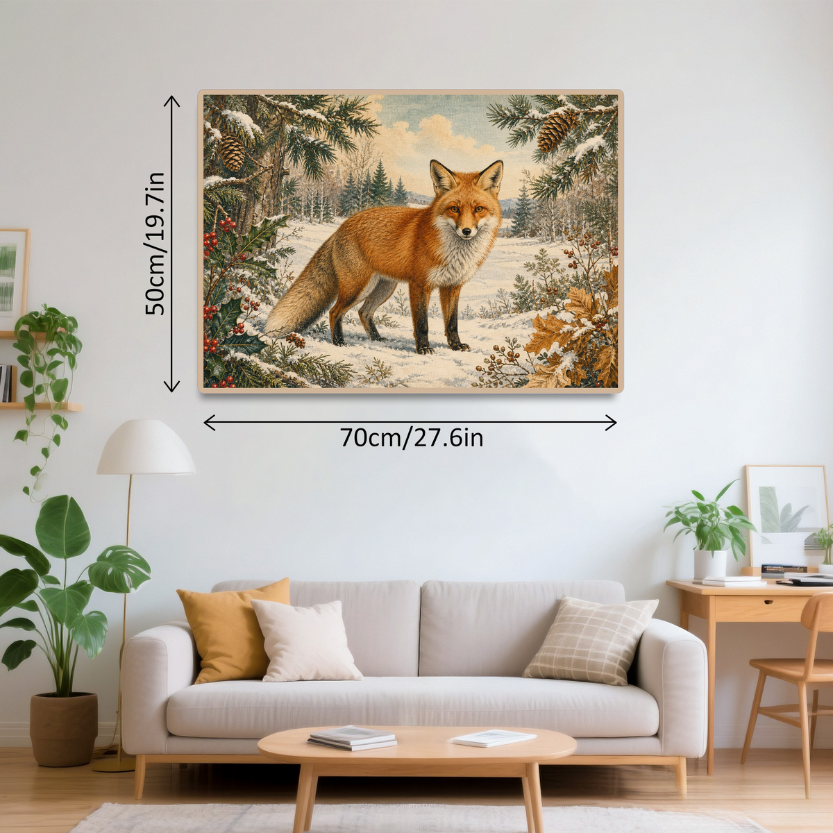 Vibrant Red Fox Landscape Puzzle - puzzle product view