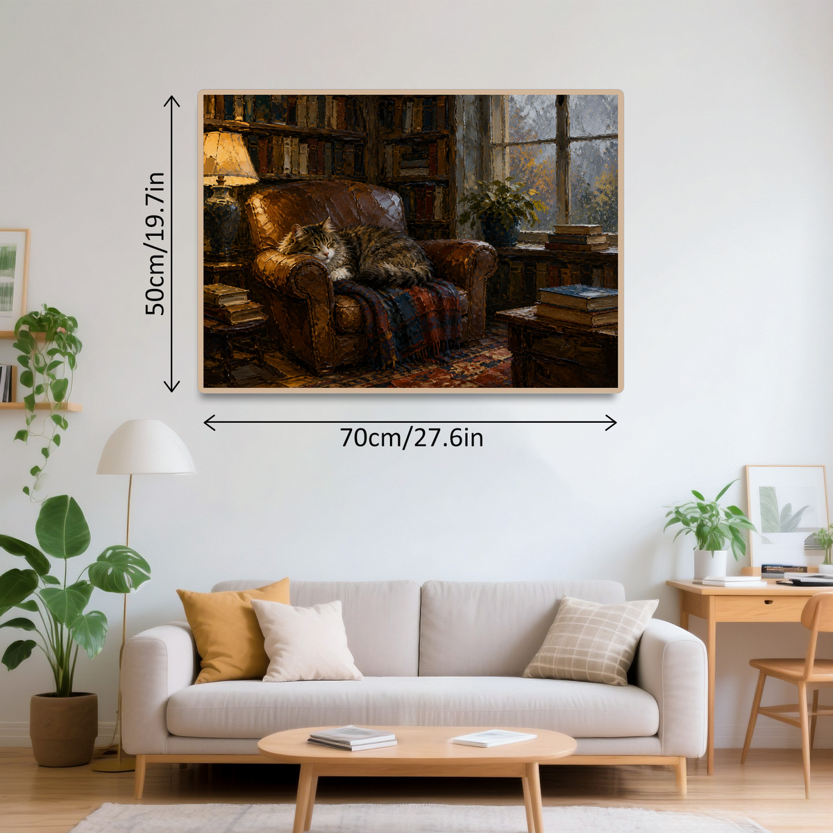 Rain-Washed Library Cat Landscape Puzzle - puzzle product view