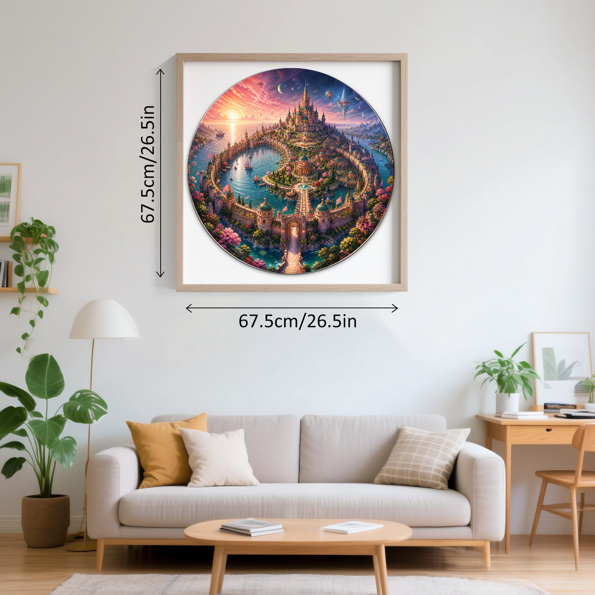 Velvet Crescent Castle City Round Puzzle - puzzle product view