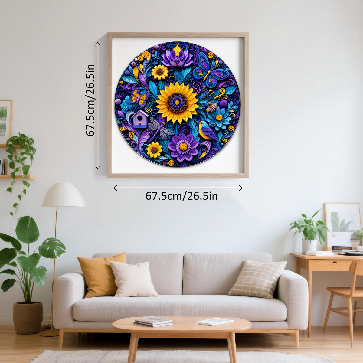Velvet Paper Garden Symphony Round Puzzle - puzzle product view