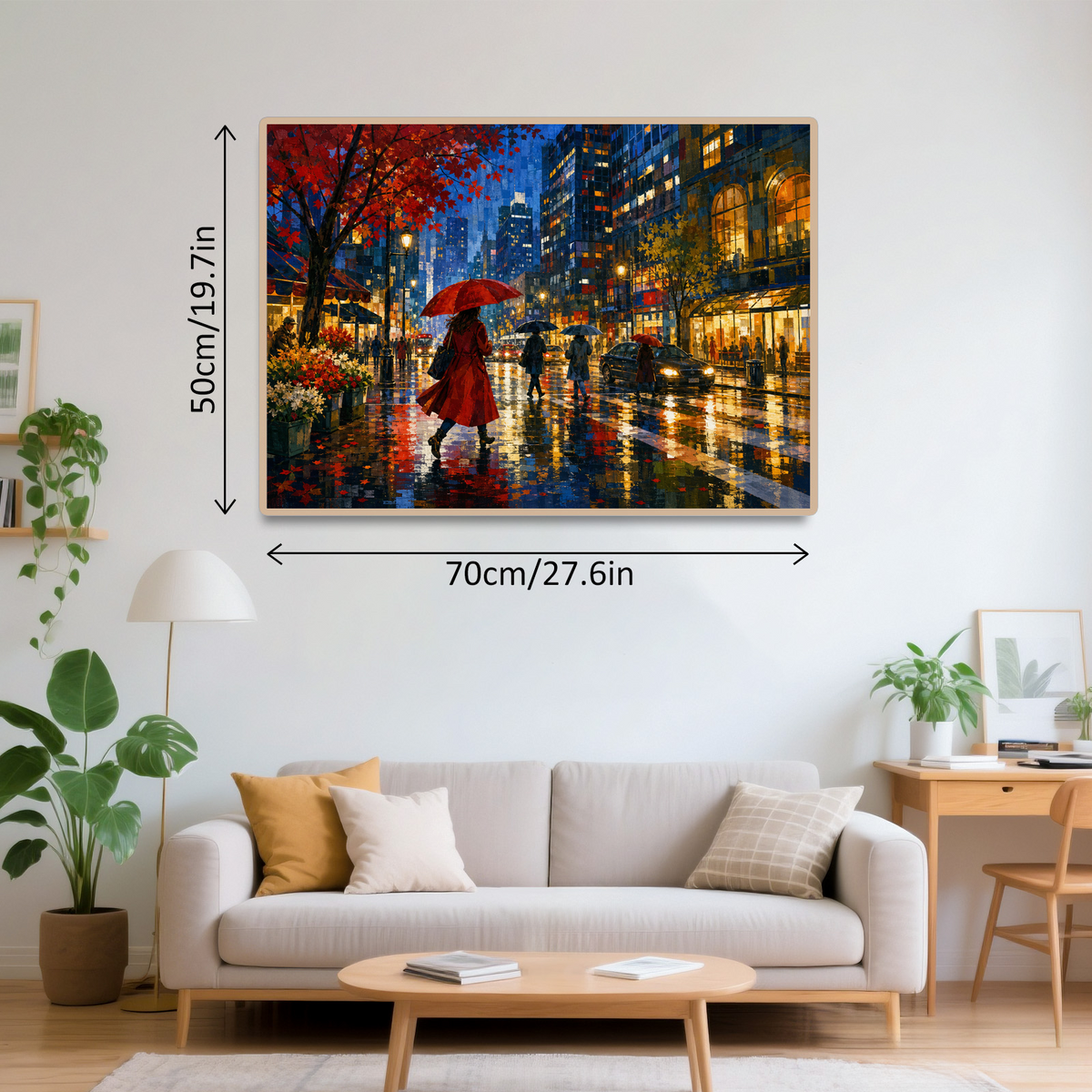 Luminous Rainy Metropolis Crossing Landscape Puzzle - puzzle product view