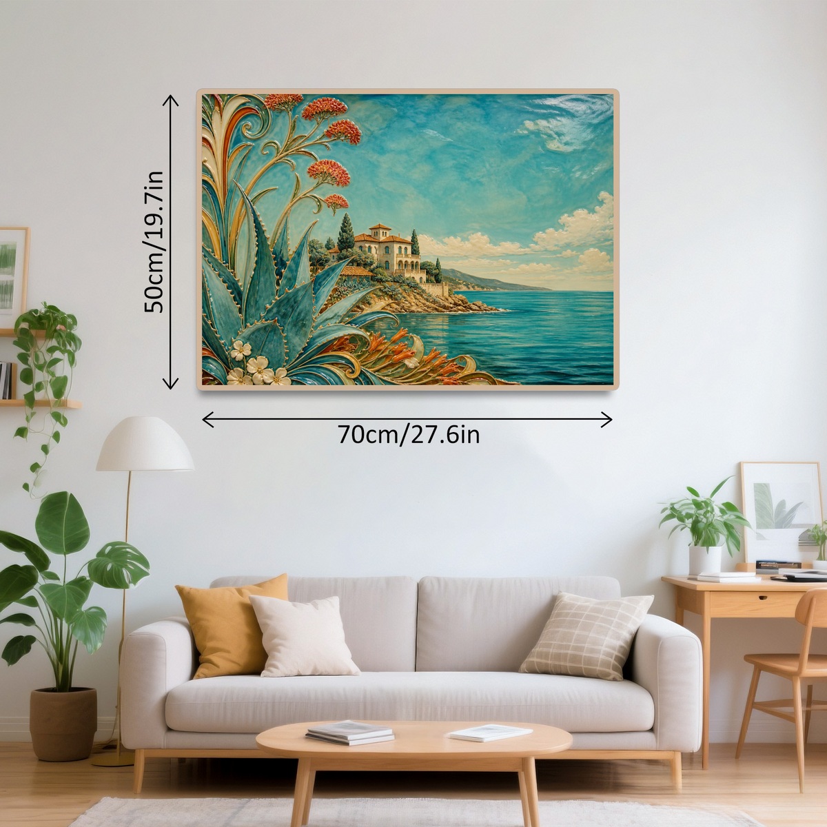 Vibrant Ceramic Mural Art Nouveau Decorative Landscape Puzzle - puzzle product view