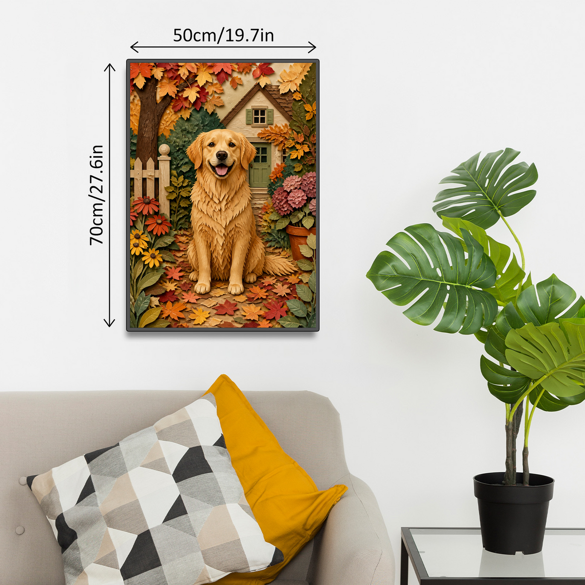 Story-Rich Golden Retriever Portrait Puzzle - puzzle product view