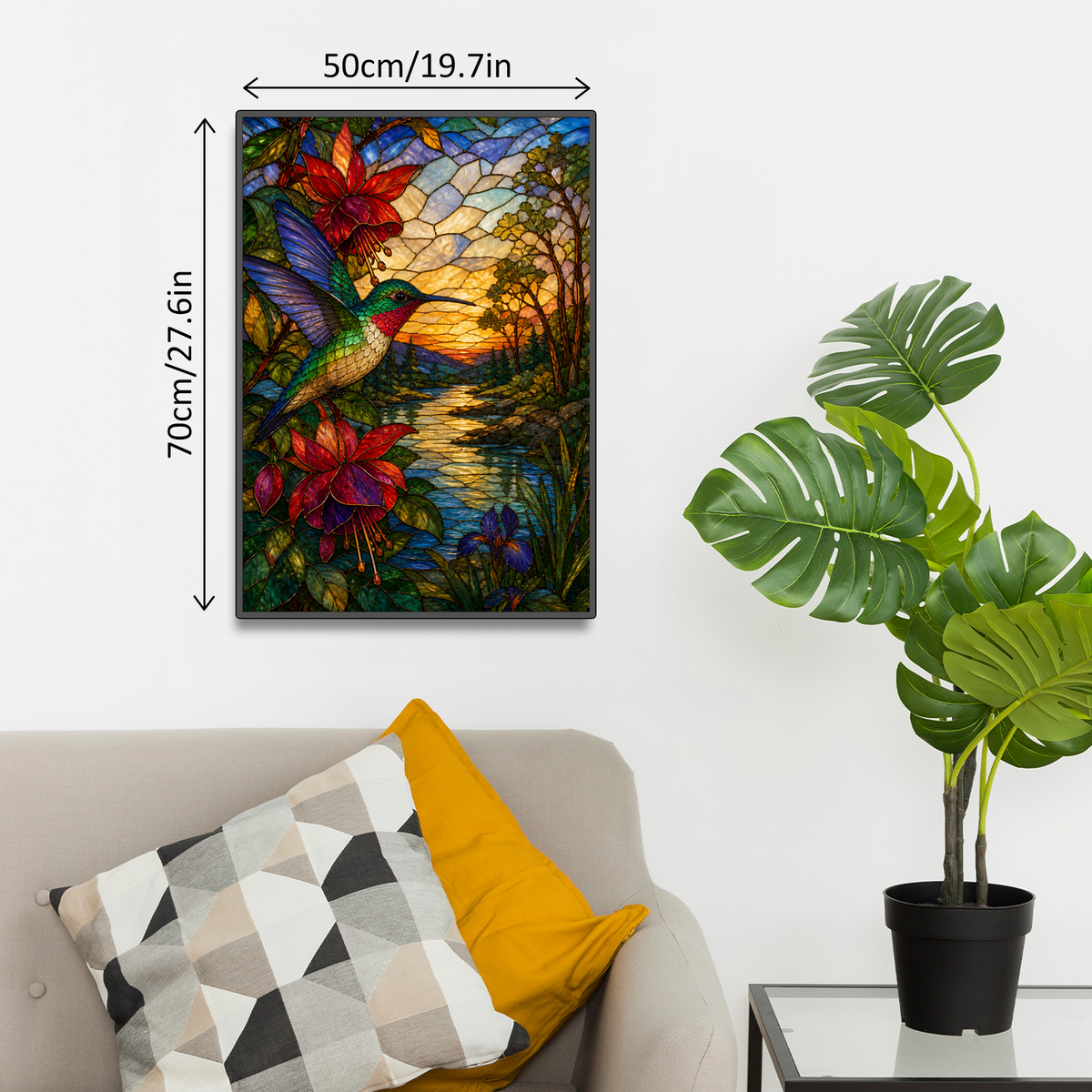 Luminous Hummingbirds Portrait Puzzle - puzzle product view