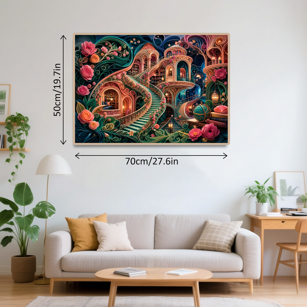 Wildflower Impossible Library Stair Landscape Puzzle - puzzle product view