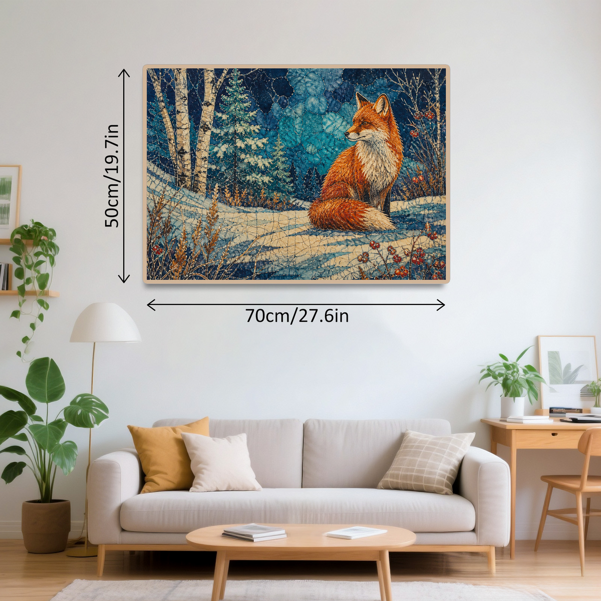 Luminous Red Fox Landscape Puzzle - puzzle product view