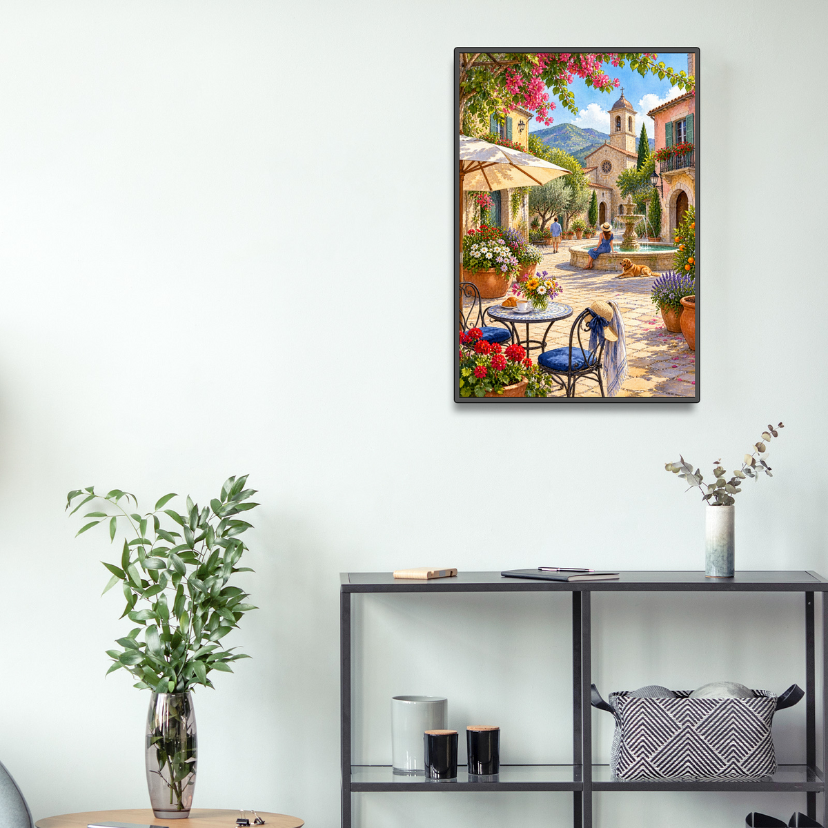 Story-Rich Garden Courtyard Portrait Puzzle - puzzle product view