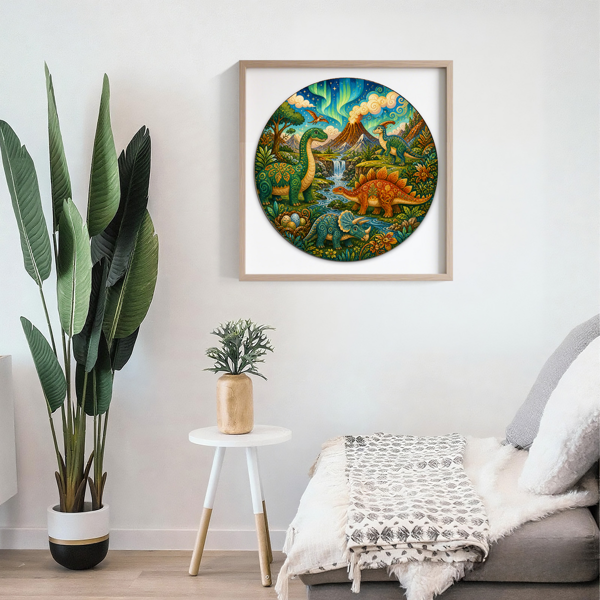 Aurora Friendly Dinosaur Valley Round Puzzle - puzzle product view