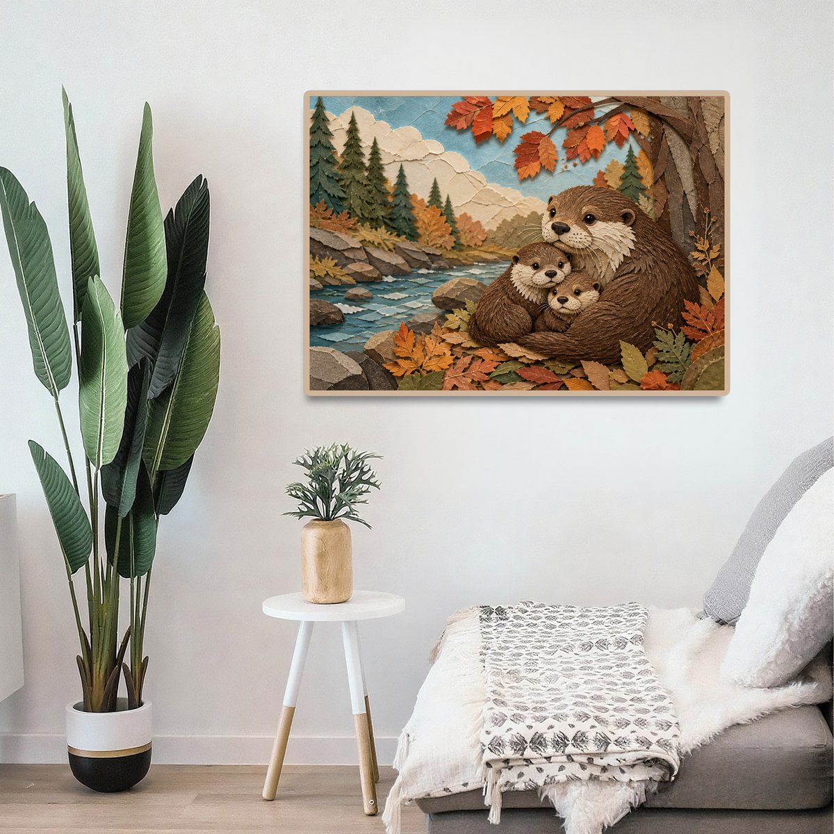 Quiet Otter Family Landscape Puzzle - puzzle product view
