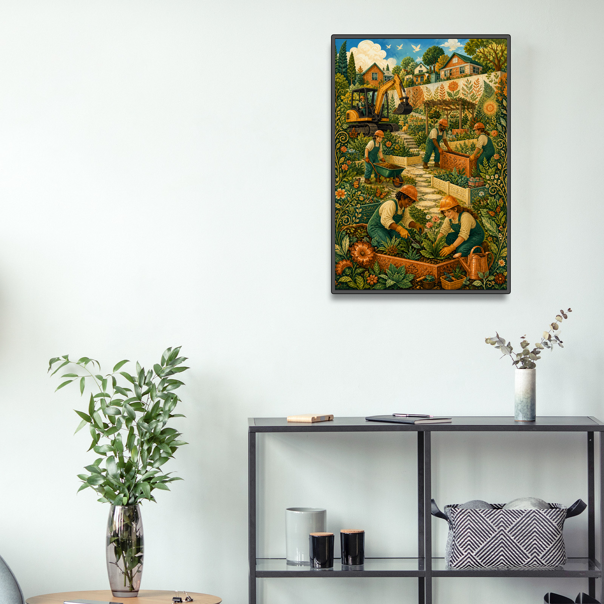 Amber Construction Site Story Portrait Puzzle - puzzle product view