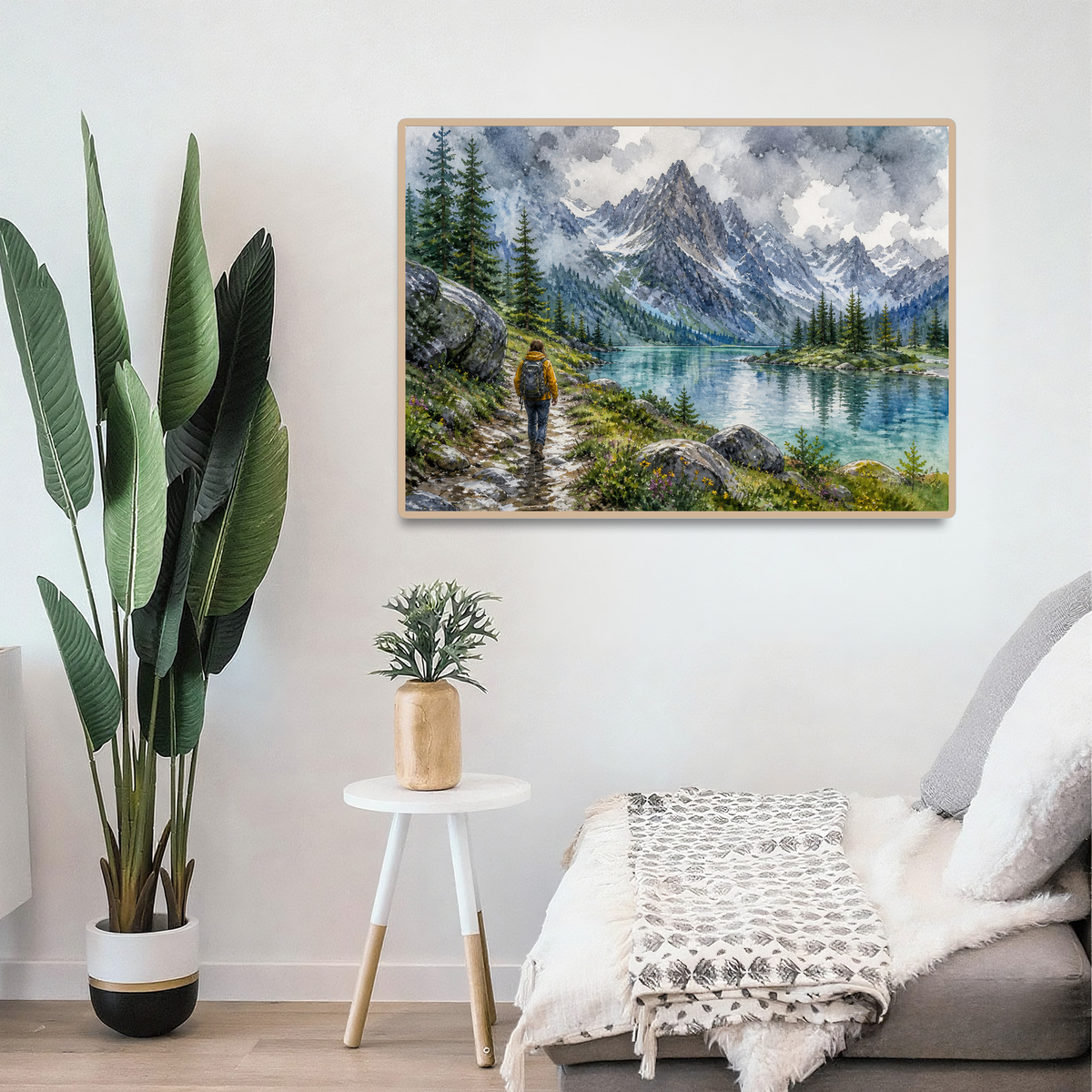Rain-Washed Alpine Lake Landscape Puzzle - puzzle product view