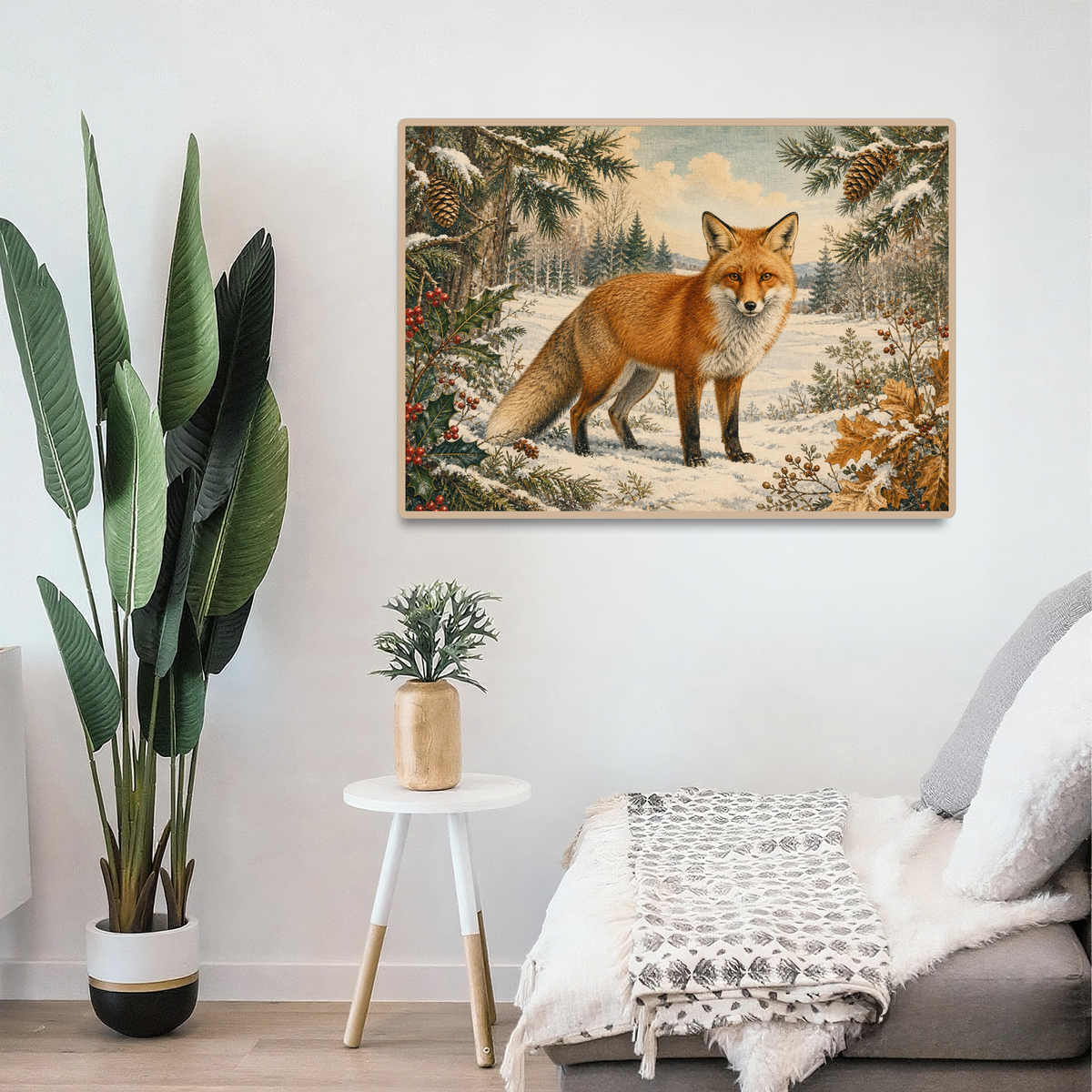 Vibrant Red Fox Landscape Puzzle - puzzle product view