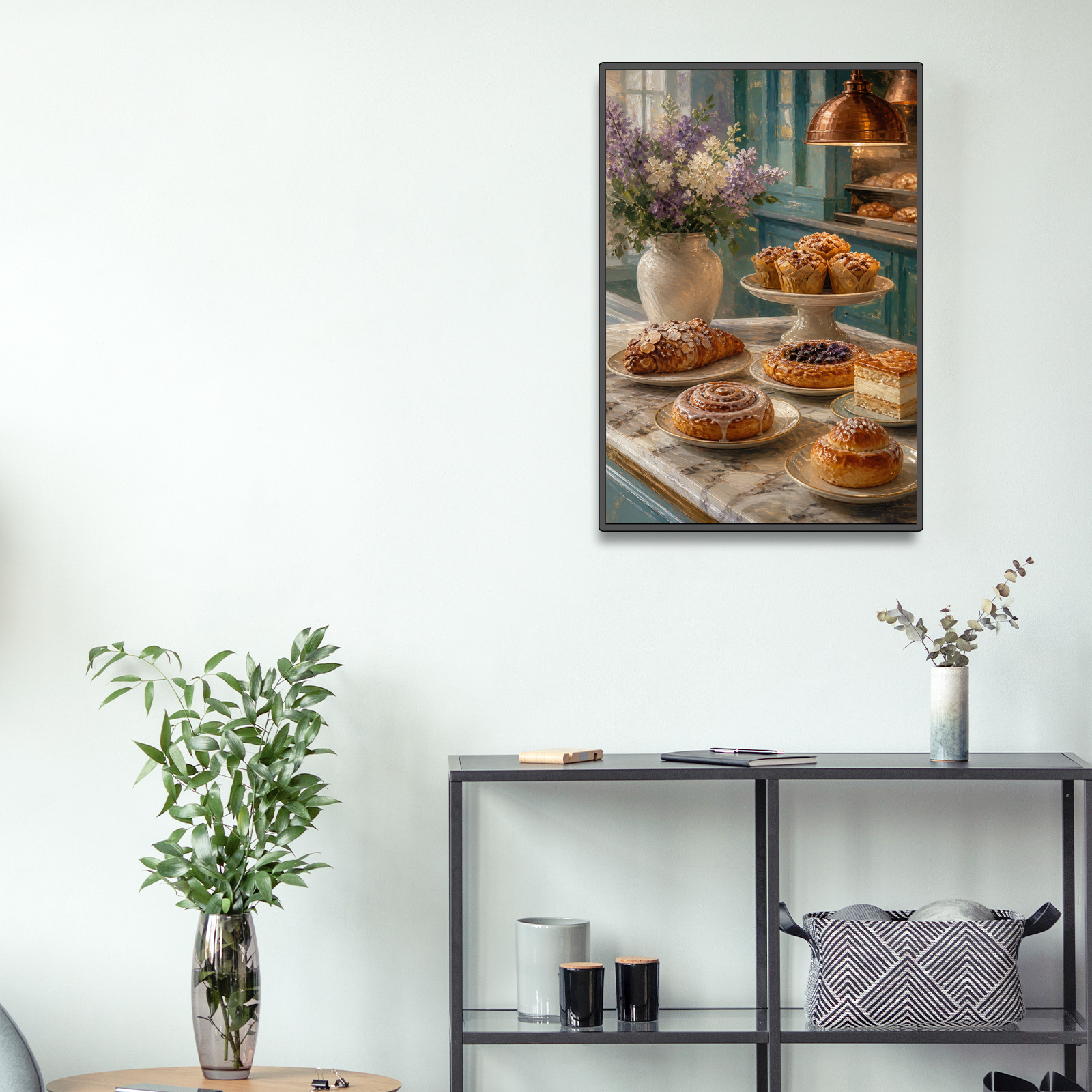 Rain Washed Pastry Counter Oil Impasto Portrait Puzzle - puzzle product view