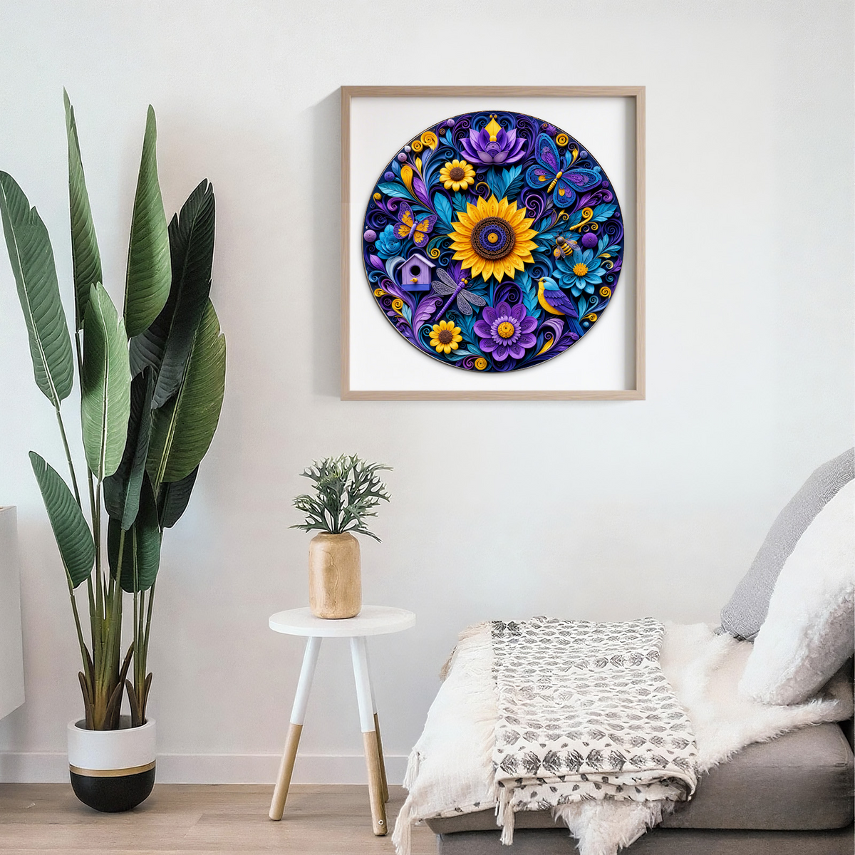 Velvet Paper Garden Symphony Round Puzzle - puzzle product view