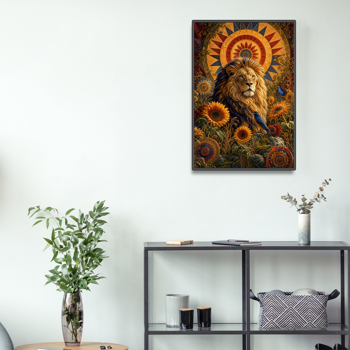 Sapphire Lion Sun Garden Portrait Puzzle - puzzle product view