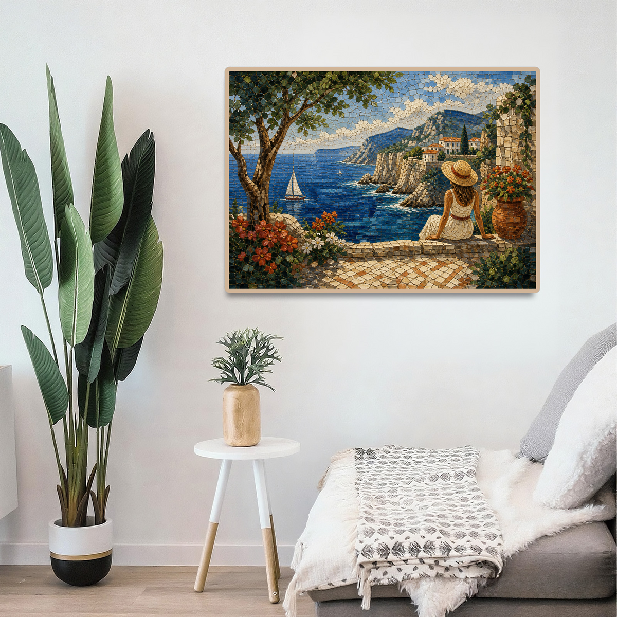 Vibrant Coastal Cliffs Landscape Puzzle - puzzle product view