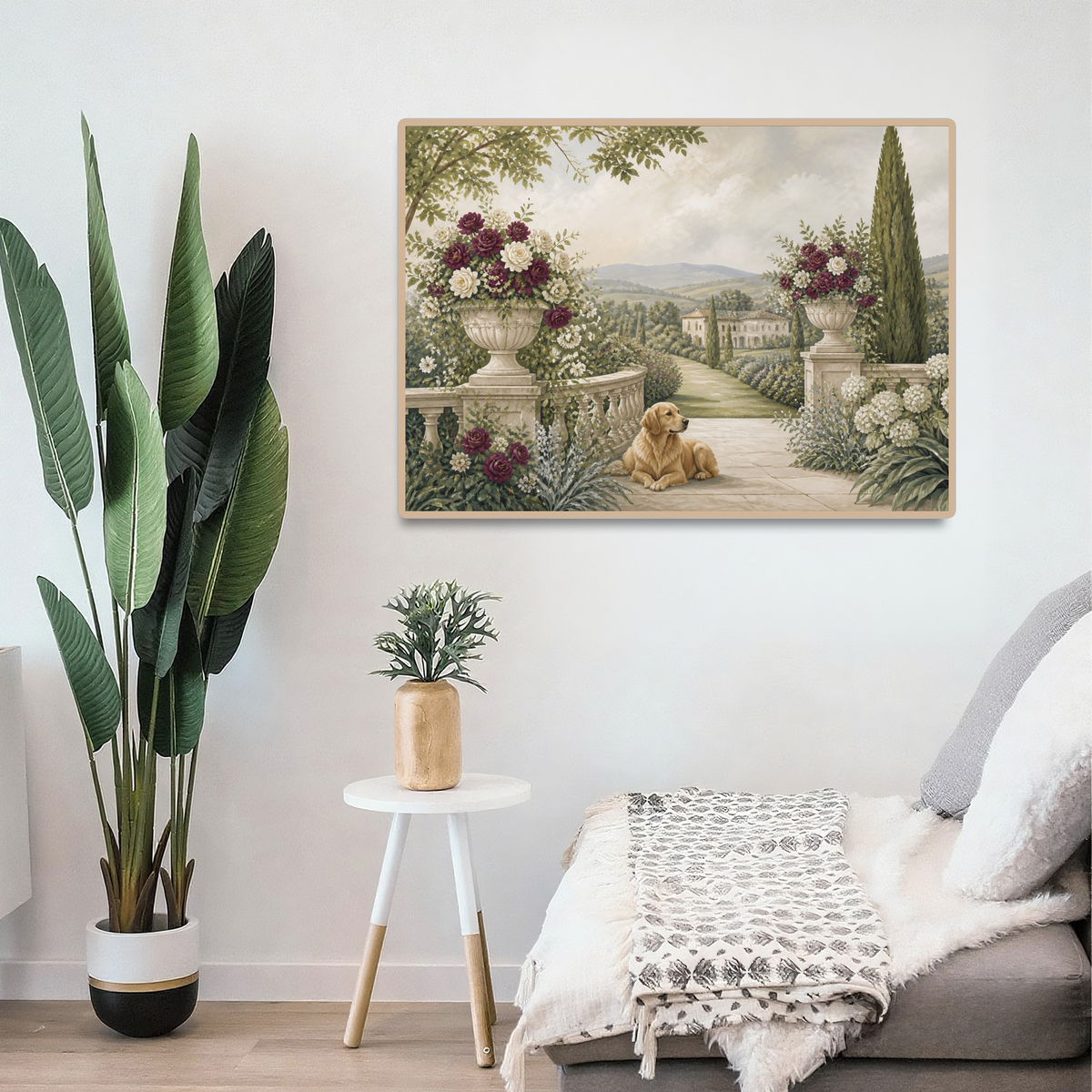 Sunlit Paper Cut Garden Tile Mural Landscape Puzzle - puzzle product view