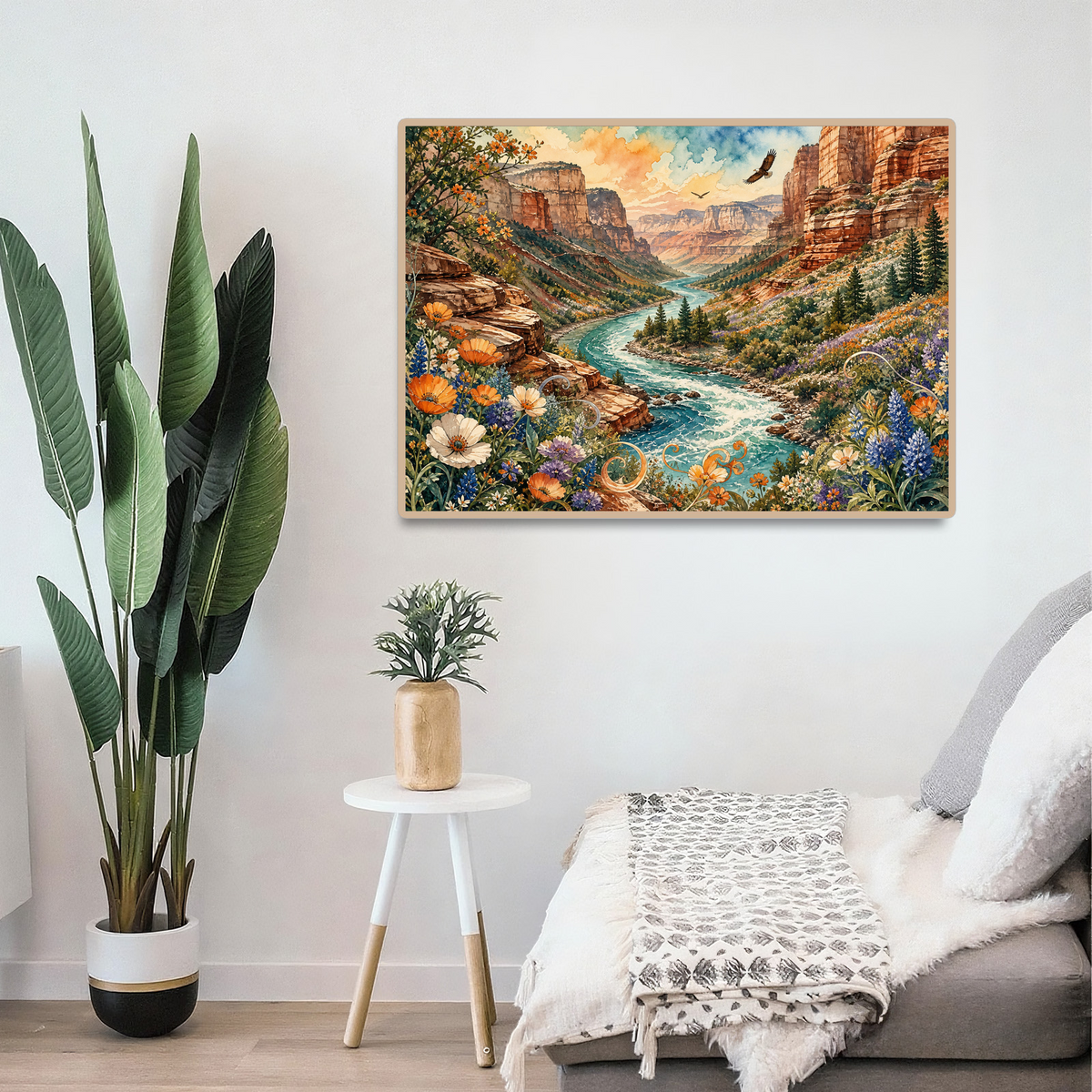 Aurora Wildflower Canyon River Landscape Puzzle - puzzle product view