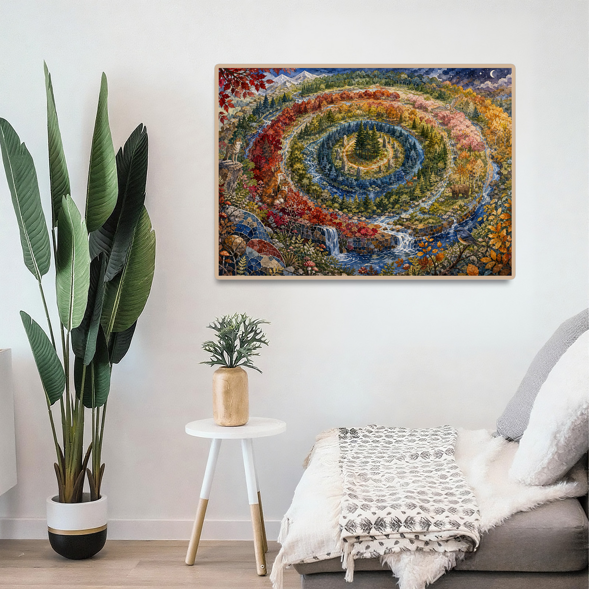 Secret Forest Ring Pattern Landscape Puzzle - puzzle product view